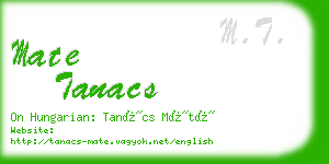 mate tanacs business card